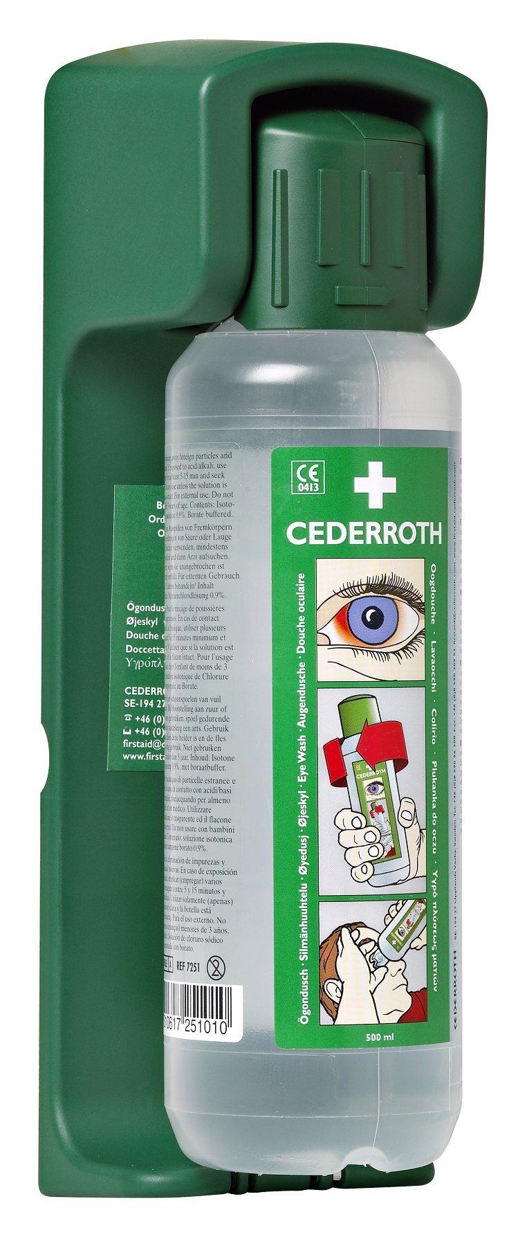 Flacon Nettoyant Pour Les Yeux Cederroth – 235 Ml – Douche Oculaire Portable – Format Poche – Urgence Et Quotidien