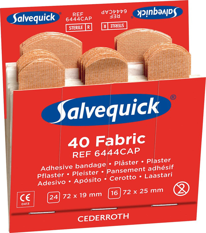 Salvequick Dispenser Refill of 40 Fabric Strips (6/pack)