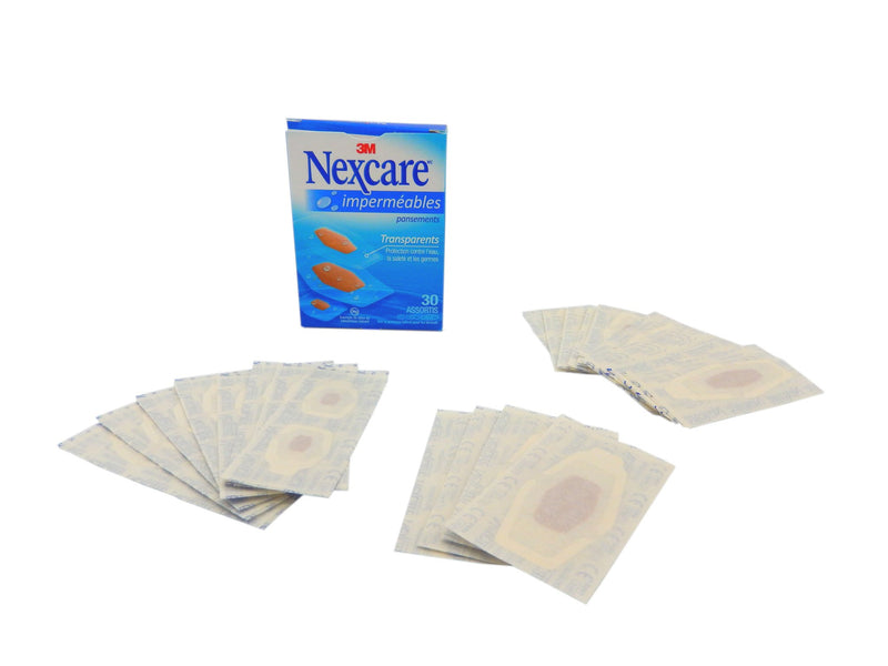 Nexcare Waterproof Bandages Assorted Sizes (30/pack)