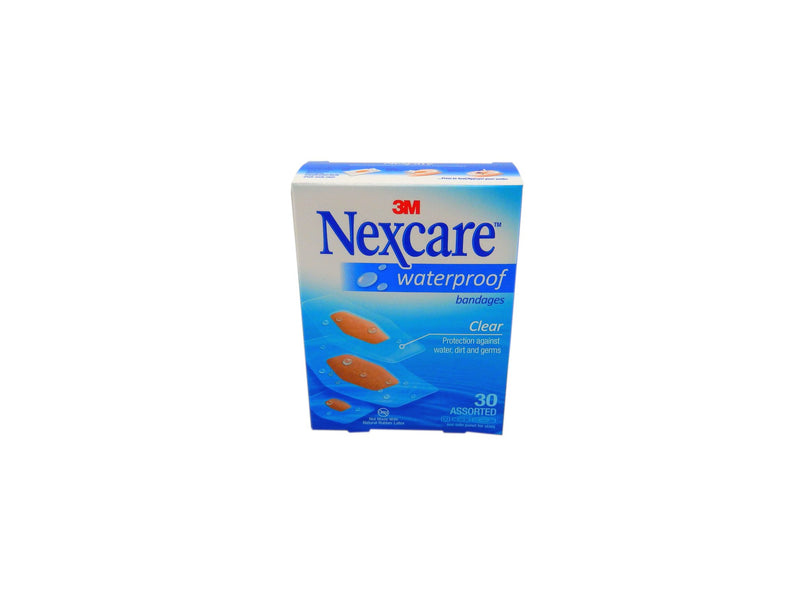 Nexcare Waterproof Bandages Assorted Sizes (30/pack)