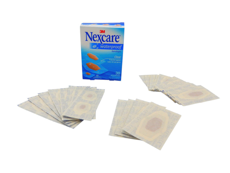 Nexcare Waterproof Bandages Assorted Sizes (30/pack)
