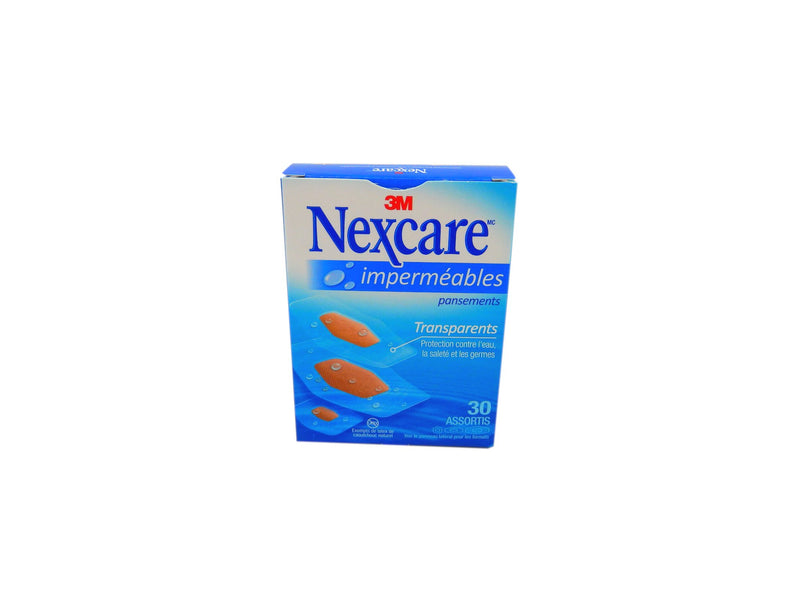 Nexcare Waterproof Bandages Assorted Sizes (30/pack)