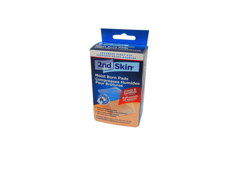 2nd Skin Moist Burn Pads 3.8cm x 5cm. Box of 6
