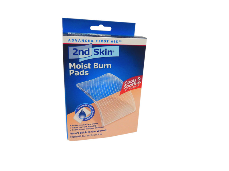 2nd Skin Moist Burn Pads 7.6cm x 10cm Box of 3.