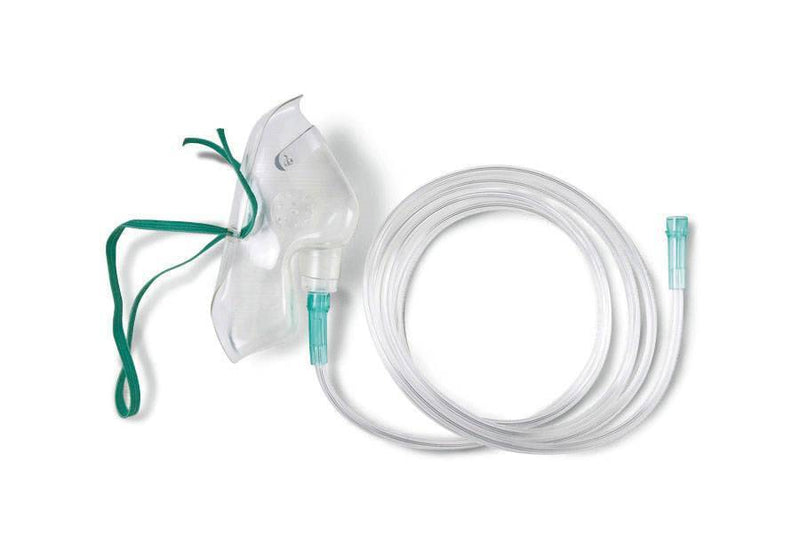 Medium concentration mask for oxygen inhalation - with 7 ft. tube