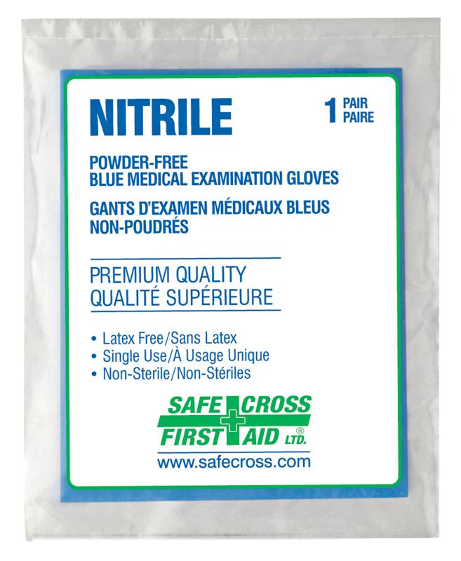 Nitrile diposable gloves - powder free - large - pair
