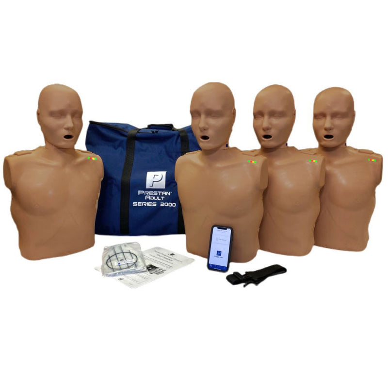 Prestan Professional Adult Series 2000 manikin with Advanced CPR Feedback Dark Skin (4-Pack)