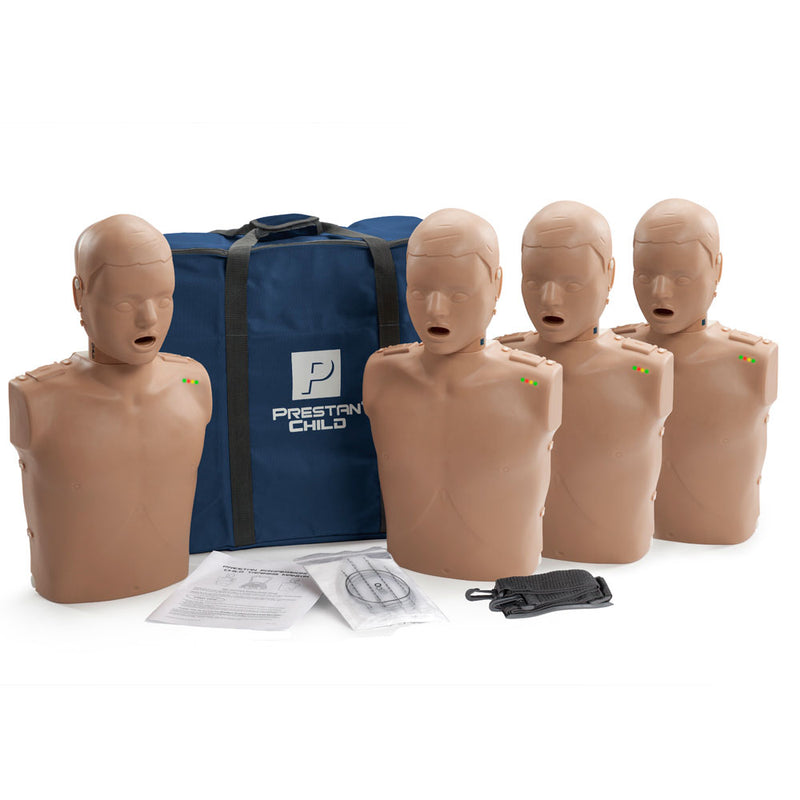 Prestan Professional Child Manikin with Monitor Dark skin (4 pack)