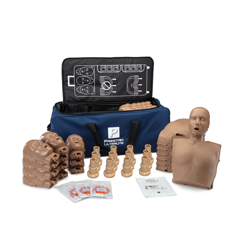 Prestan Professional Adult Ultralite Manikin without CPR feedback 12-Pack (dark Skin)