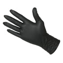 Gants d'examen en nitrile noir - non poudrés - Large (100)